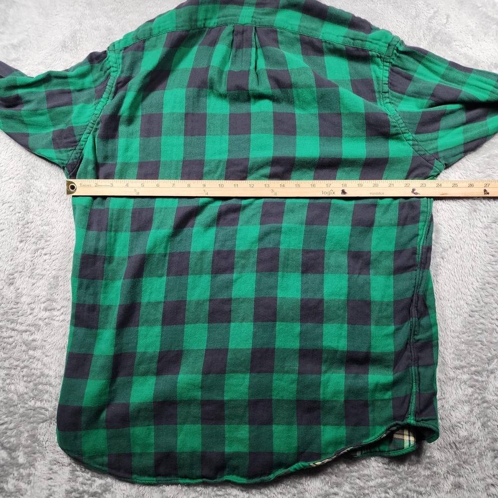 Polo Ralph Lauren Shirt Mens XL Green Black Buffalo Plaid Flannel Long Sleeve - Picture 7 of 11